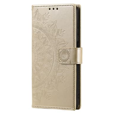 SKALO Samsung S22 Mandala Flip Cover - Guld