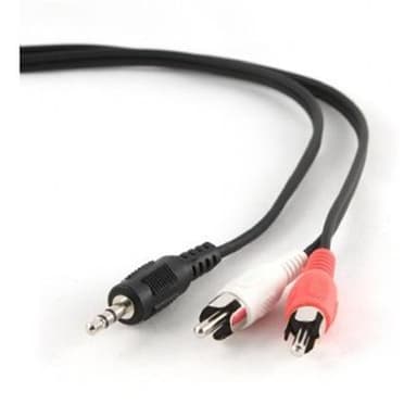 Cablexpert 1,5 m, 3,5 mm/2xRCA, M/M 1,5 m, sort, rød, hvid
