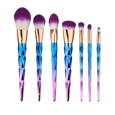 Professionelle, skånsomme makeup-pensler 7-pak, Diamond