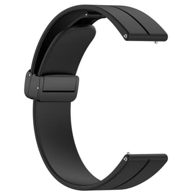 Urrem magnetisk spænde silikone Sort 22 mm