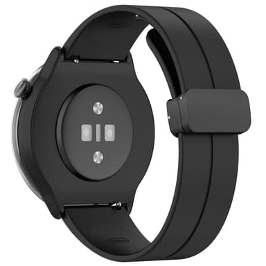 Urrem magnetisk spænde silikone Sort 22 mm