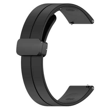 Urrem magnetisk spænde silikone Sort 22 mm