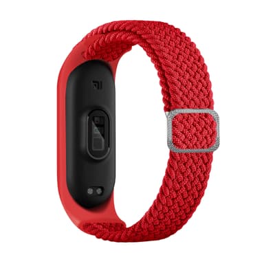 Urrem Nylon til Xiaomi Mi Band 3/4/5/6/7/NFC Rød
