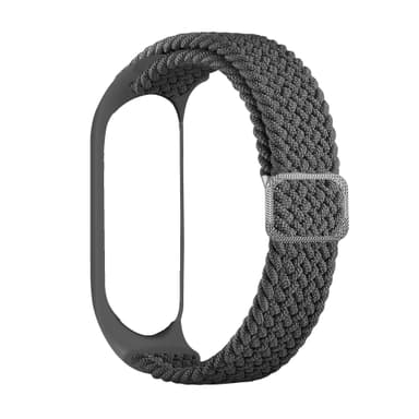 Urrem Nylon til Xiaomi Mi Band 3/4/5/6/7/NFC Grå