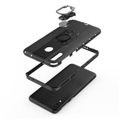 Cover med Magnetbeslag og Støttering til Samsung Galaxy M20
