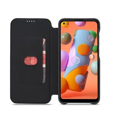 Flipcover med kortholder til Samsung Galaxy A11 Sort