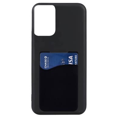 Silikone cover med kortholder Motorola Moto E14 - Sort
