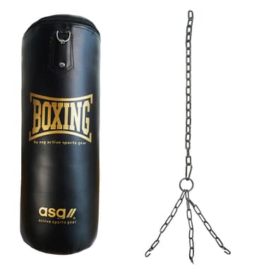 ASG Boksesæk+handsker 80 cm. 15 kg. - Guld