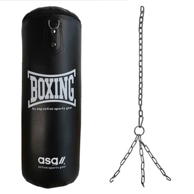 ASG Boksesæk+handsker 60 cm. 11 kg. - Hvid
