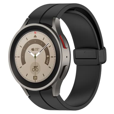 Silikone urrem 20 mm til Samsung Galaxy Watch 5/4 Sort