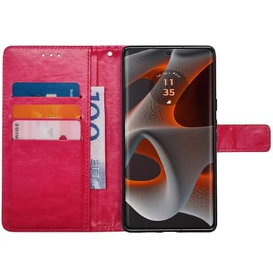 Wallet cover 3-kort Motorola Edge 50 Neo - Lyserød