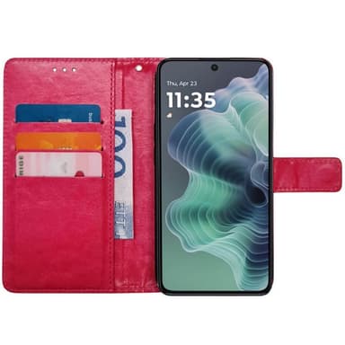 Wallet cover 3-kort Motorola G35 - Lyserød