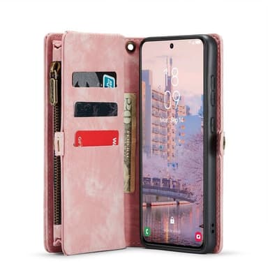 CaseMe mobilcover 008 8-kort Samsung Galaxy S24 FE - Lyserød