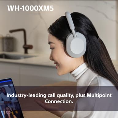Sony WH-1000XM5 trådløse around-ear høretelefoner (hvid)