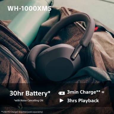 Sony WH-1000XM5 trådløse around-ear høretelefoner (hvid)