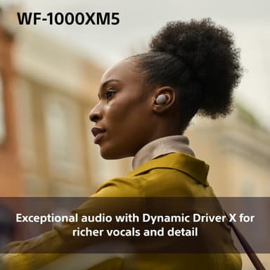 Sony WF-1000XM5 True Wireless in-ear høretelefoner (sølv)