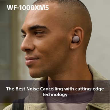 Sony WF-1000XM5 True Wireless in-ear høretelefoner (sølv)
