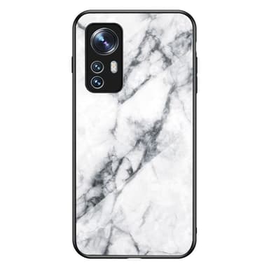 SKALO Xiaomi 12 Marmor hærdet glas TPU Cover - #6