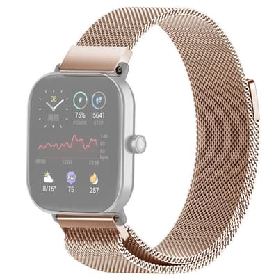 SKALO Milanese Loop til Amazfit Bip/Bip U/Bip U Pro/Bip S - Rosa guld