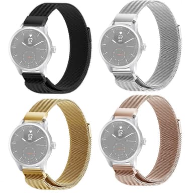 SKALO Milanese Loop til Withings ScanWatch 38mm - Guld