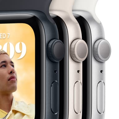 Apple Watch SE 2nd Gen 40 mm GPS (Midnight Alu/Midnight sportsbånd)
