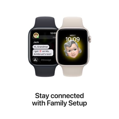 Apple Watch SE 2nd Gen 40 mm GPS (Midnight Alu/Midnight sportsbånd)