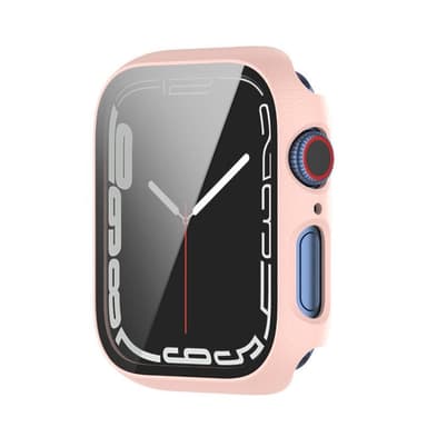 Cover med glasdæksel Apple Watch 8 (45mm) - Lyserød
