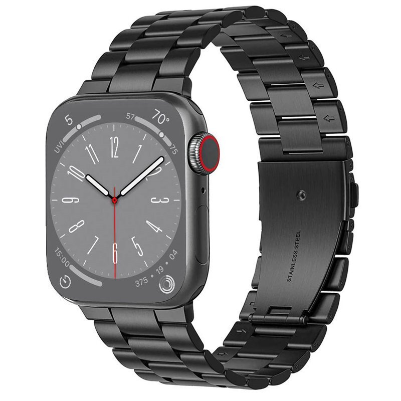 Armbånd Rustfrit stål Apple Watch 8 (41mm) - Sort