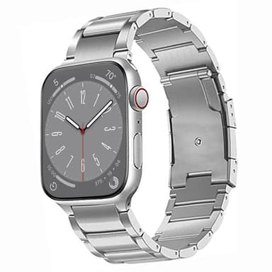 Armbånd BEAD Titanium Apple Watch 8 (45mm) - Sølv
