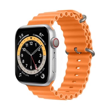 RIB Sport Armbånd Apple Watch 6 (44mm) - Orange