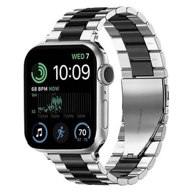 Armbånd Rustfrit stål Apple Watch SE 2022 (40mm) - Sølv/Sort