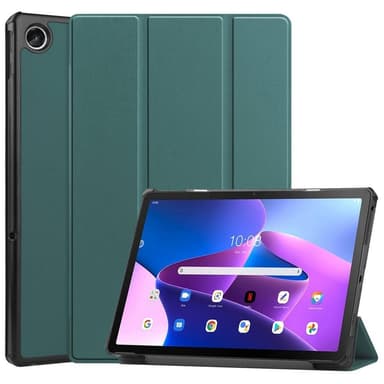 Til Lenovo Tab M10 Plus (Gen 3) Trifoldet Stativdæksel - Grøn