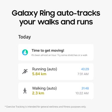 Samsung Galaxy Ring Smart Ring størrelse 9 (sølv)
