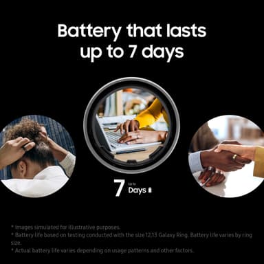 Samsung Galaxy Ring Smart Ring størrelse 9 (sølv)