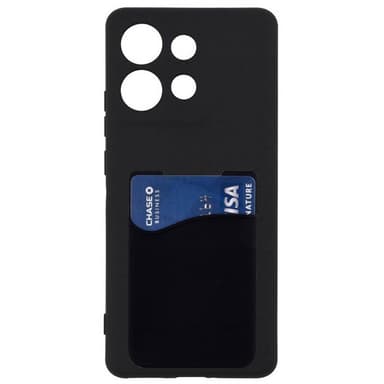 Silikone cover med kortholder Motorola Moto G75 5G - Sort