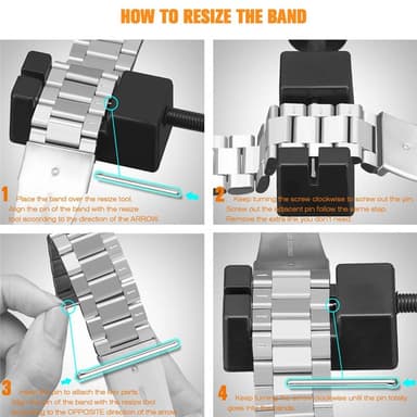 Rustfri stål urrem Garmin Fenix 5X - Sort