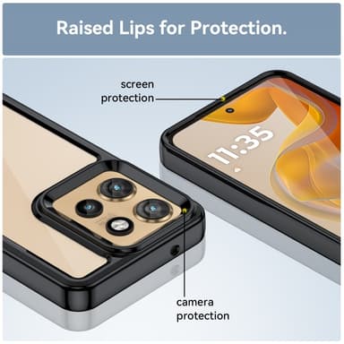 SKALO Motorola Edge 50 Neo 5G Farve Bumper Cover - Sort
