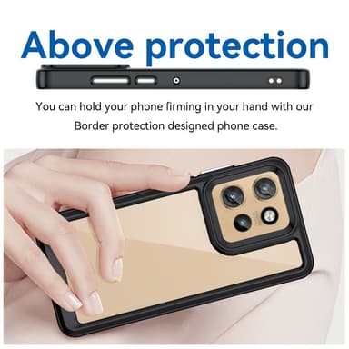 SKALO Motorola Edge 50 Neo 5G Farve Bumper Cover - Sort