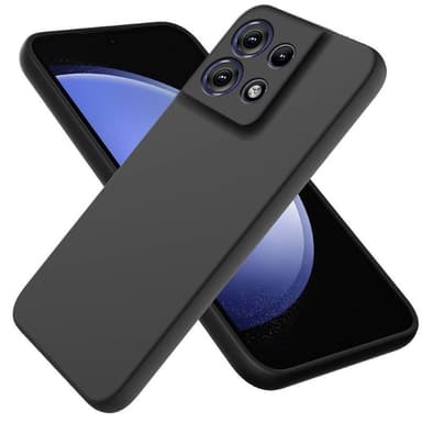 Liquid silikone cover Motorola Moto G75 5G - Sort