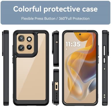 SKALO Motorola Edge 50 Neo 5G Farve Bumper Cover - Sort