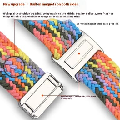 SKALO Flettet Tygarmbånd Samsung Watch 7 40mm/44mm - Mørkegrøn