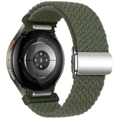 SKALO Flettet Tygarmbånd Samsung Watch 7 40mm/44mm - Mørkegrøn