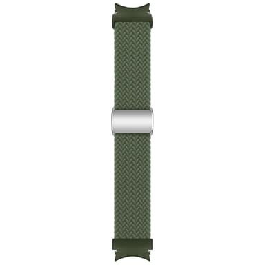 SKALO Flettet Tygarmbånd Samsung Watch 7 40mm/44mm - Mørkegrøn