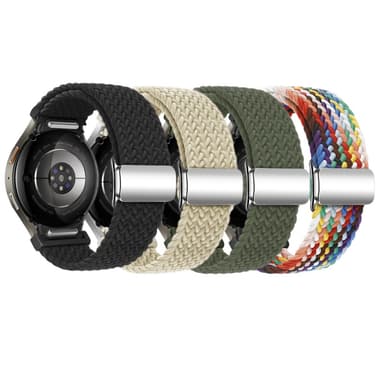 SKALO Flettet Tygarmbånd Samsung Watch 7 40mm/44mm - Mørkegrøn