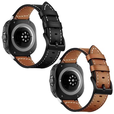 SKALO Læderrem Samsung Watch Ultra 47mm  - Sort