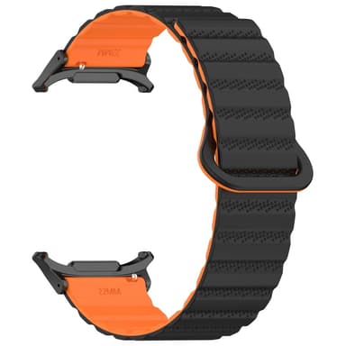 SKALO TPU Magnetarmbånd Samsung Watch Ultra 47mm - Sort-Orange