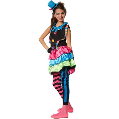 Pigekostume Crazy New Wave Clown - 104 (3-4y)