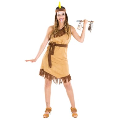 Indianerpigen Hope kostume - XL