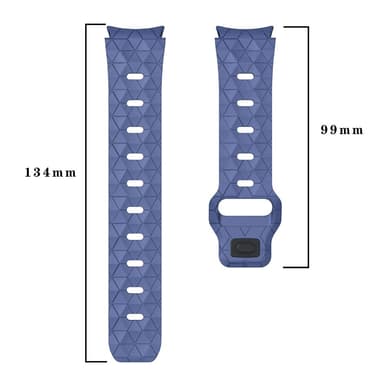 SKALO Hexagon Silikonerem Samsung Watch 7 40mm/44mm - Orange