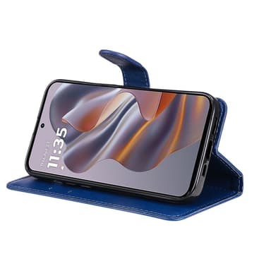SKALO Motorola Edge 50 Neo 5G PU-læder Pungetui - Blå